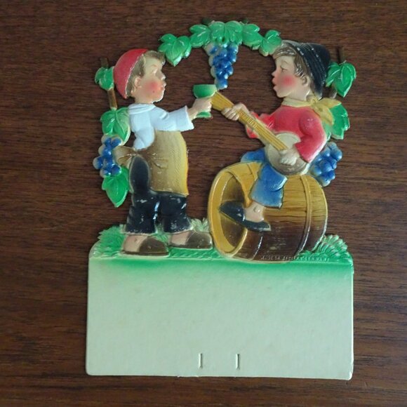 Vintage German embossed paper die cut illustration - Picture 3 of 4